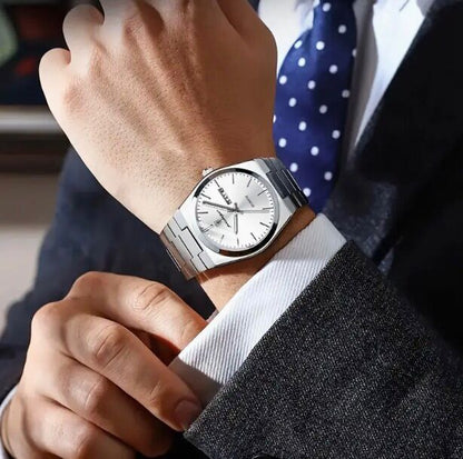 Poedagar Men Watch – Lightweight Luxury Stainless Steel Quartz Watch for Men