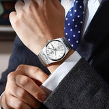 Poedagar Men Watch – Lightweight Luxury Stainless Steel Quartz Watch for Men