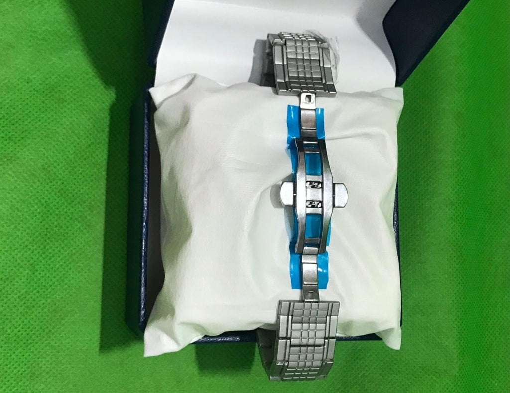 Luxury Hublot Style Quartz Men’s Watch – Stainless Steel Silver Edition